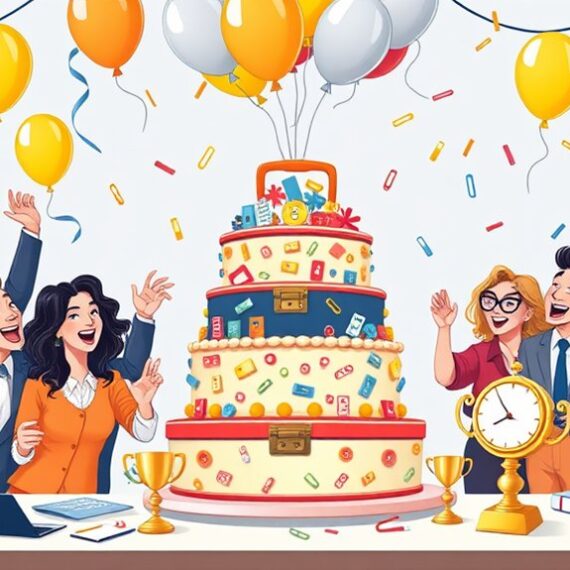 Wesołe życzenia z okazji rocznicy zatrudnienia