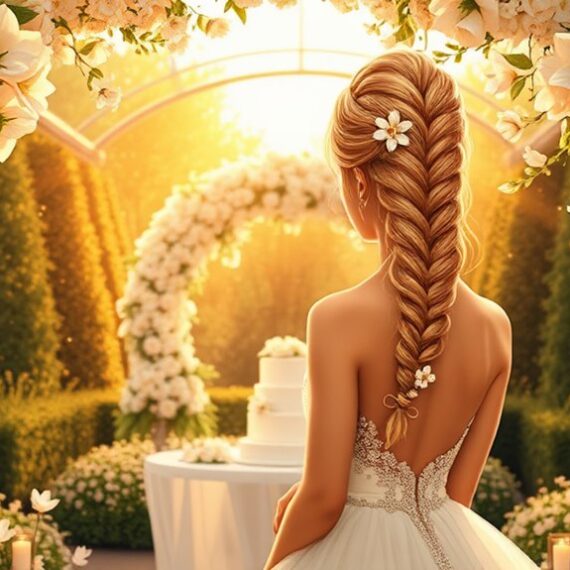 wyrazisty ślubny mohawk warkocz