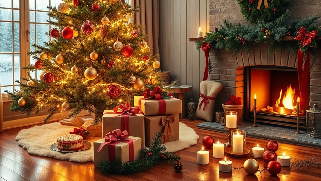 życzenia bożonarodzeniowe z drzewem