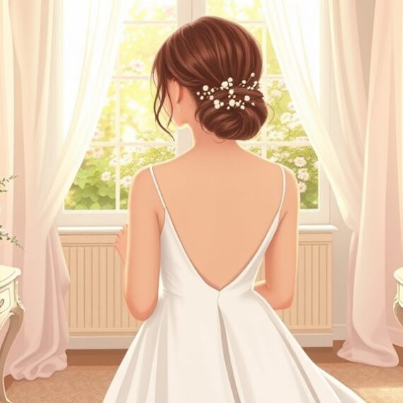 klasyczny niski kok ślubny