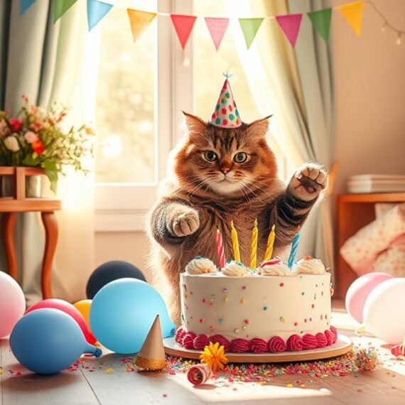 zabawne życzenia urodzinowe z motywem kota