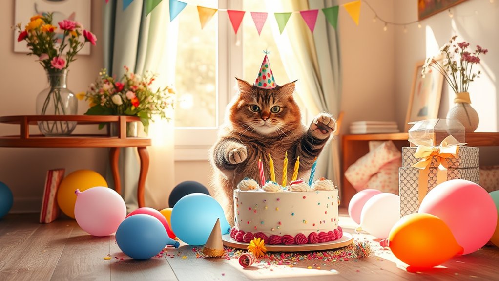 zabawne życzenia urodzinowe z motywem kota