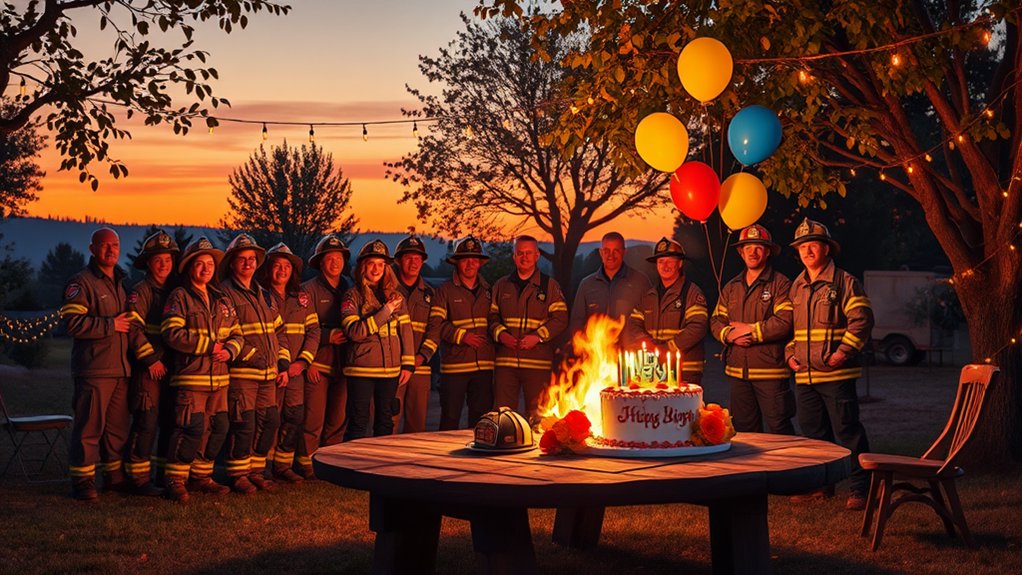 bohaterowie w podziwie dla strażaków