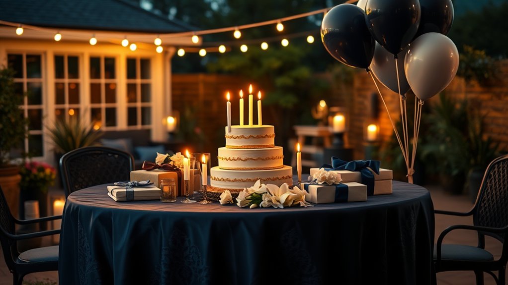 męski dojrzały celebracja kamieni milowych